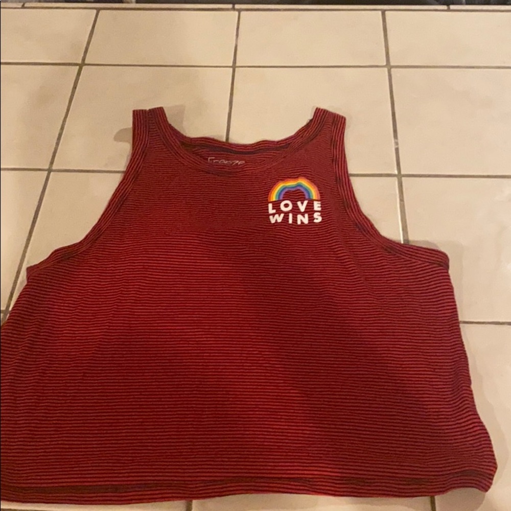 Love Wins Tank - Crop - XL